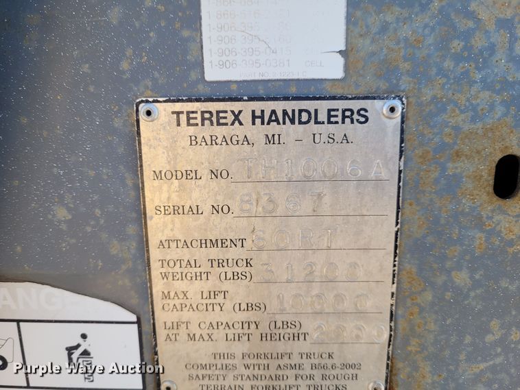 image for item BY9462 Terex TH1056C  telehandler