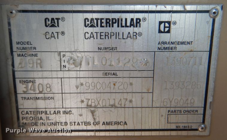 image for item DG1854 1999 Caterpillar D9R  dozer