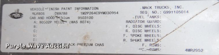 image for item DG1874 2000 Mack R690S  ready mix truck