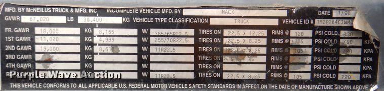 image for item DG1875 1998 Mack RD960S  ready mix truck