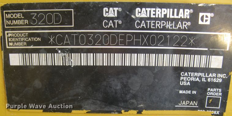 image for item DG5309 2009 Caterpillar 320DL  excavator