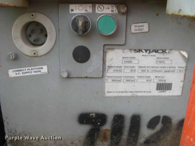 image for item DG5313 Sky Jack SJIII 4626  scissor lift