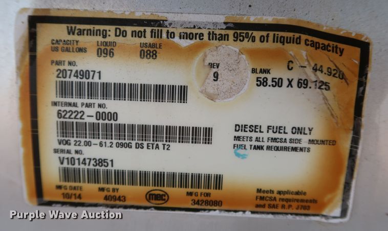 image for item DJ1976 2009 Mack GU713  dump truck