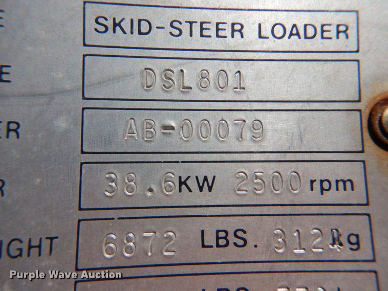 image for item DL0600 1997 Daewoo DSL801  skid steer loader