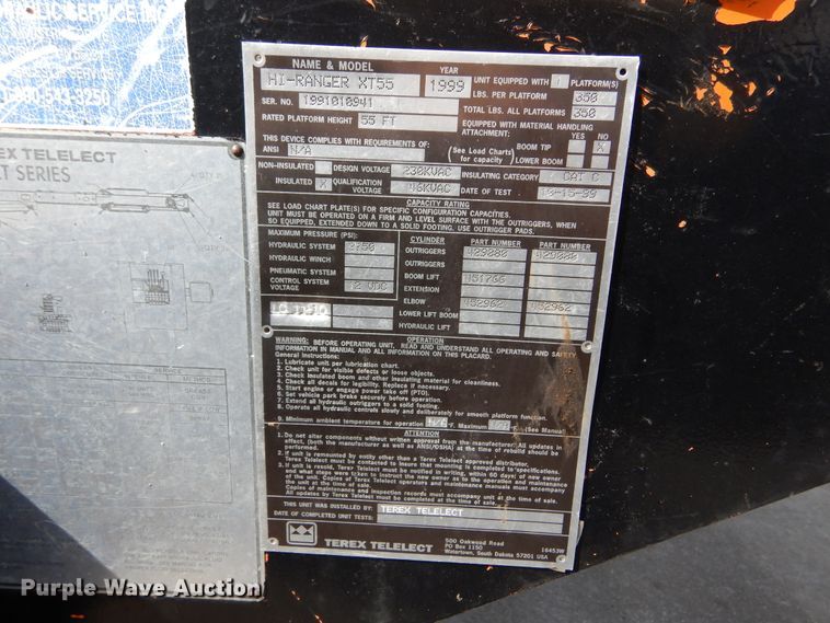 image for item DL6447 1999 GMC C7500  bucket truck