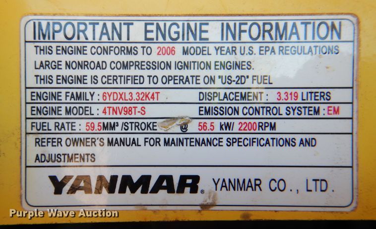 image for item DN6509 2006 Yanmar SV100  mini excavator
