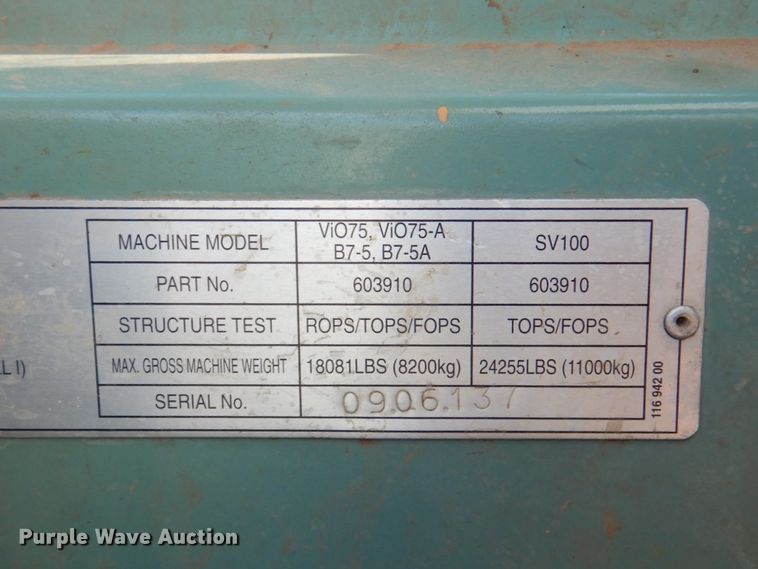 image for item DN6509 2006 Yanmar SV100  mini excavator