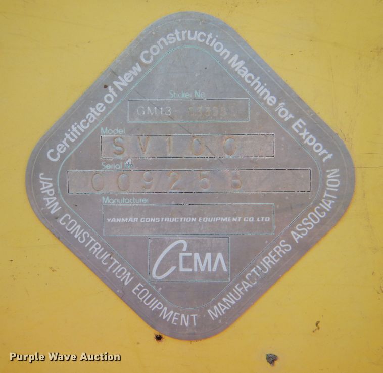 image for item DN6509 2006 Yanmar SV100  mini excavator