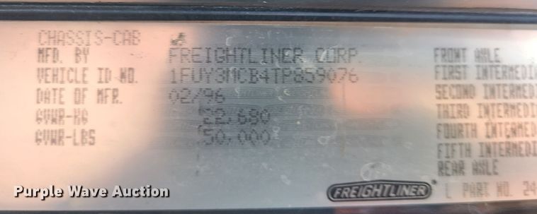 image for item EZ9180 1996 Freightliner FLD112  dump truck