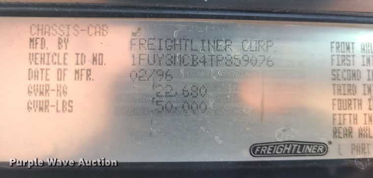 image for item EZ9180 1996 Freightliner FLD112  dump truck