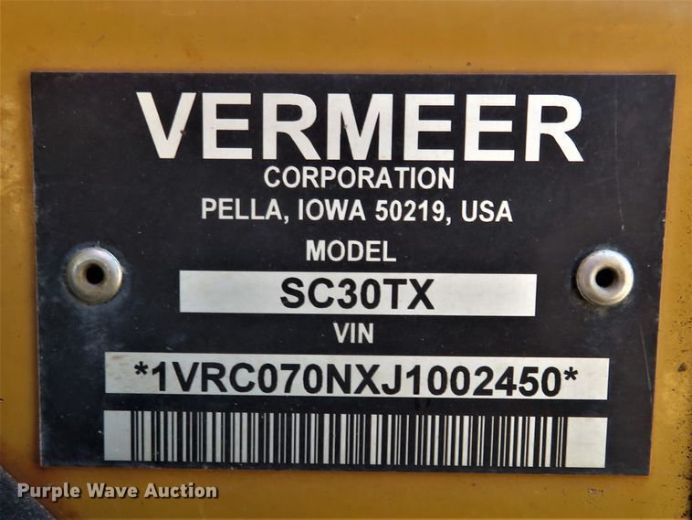 image for item FP9422 2018 Vermeer SC30TX  stump grinder
