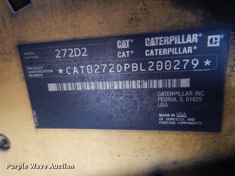 image for item HI9917 2015 Caterpillar 272D2  skid steer loader