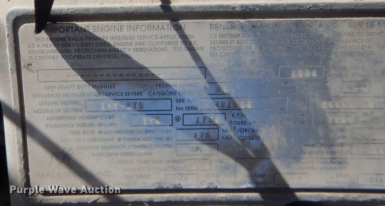 image for item HU9306 1994 Mack DM6900  ready mix truck