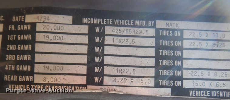 image for item HU9306 1994 Mack DM6900  ready mix truck