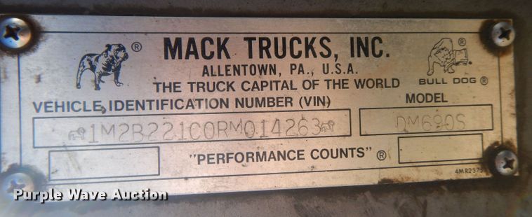 image for item HU9306 1994 Mack DM6900  ready mix truck