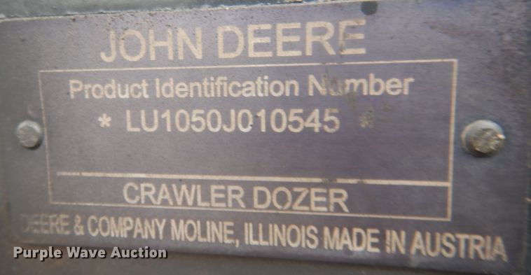 image for item HU9314 2009 John Deere 1050J  dozer