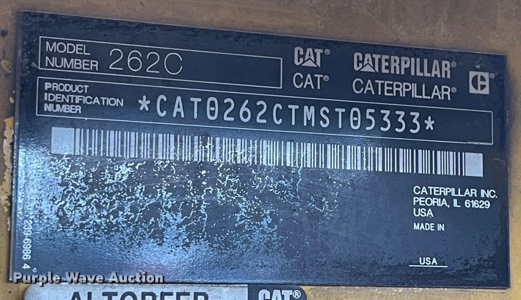 image for item IK9548 2012 Caterpillar 262C  skid steer loader