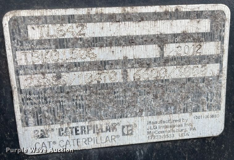 image for item IK9596 2012 Caterpillar TL642  telehandler