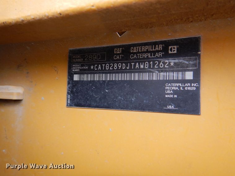 image for item IM9519 2014 Caterpillar 289D  tracked skid steer loader