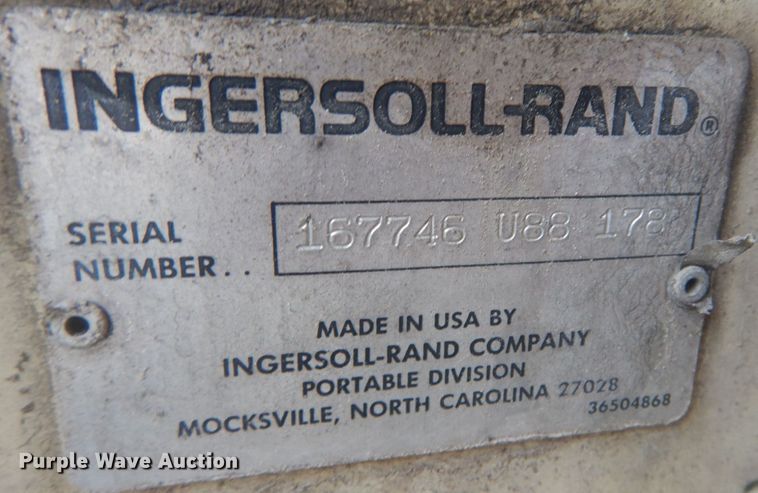 image for item JG9009 Ingersoll Rand P160WJD  air compressor