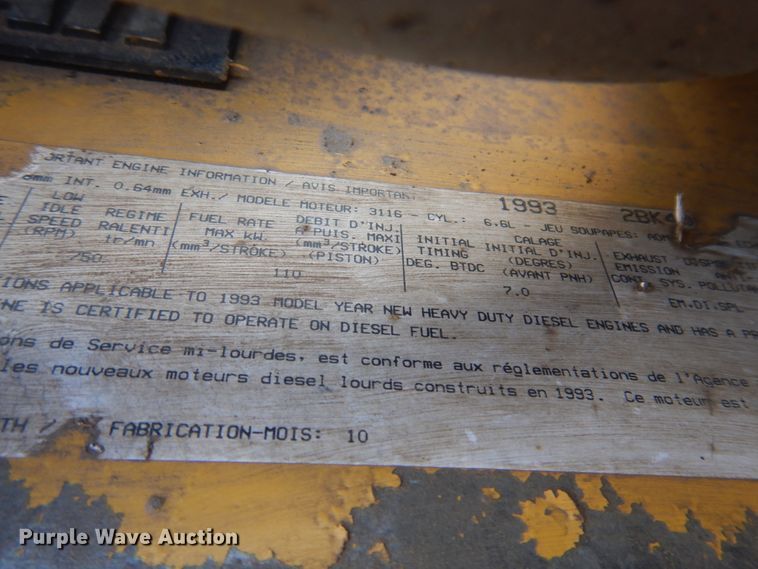 image for item JZ9802 1994 Chevrolet Kodiak  truck cab and chassis