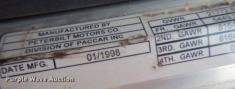 image for item JZ9809 1998 Peterbilt 379  semi truck