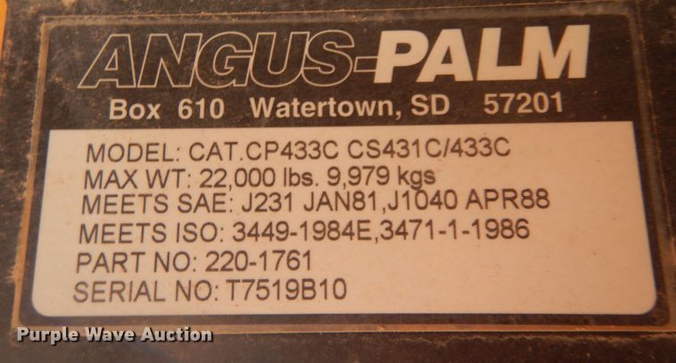 image for item JZ9816 2001 Caterpillar CP-433C  single drum vibratory roller