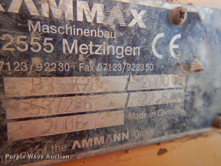 image for item JZ9819 2006 Rammax P35K2B  single drum vibratory roller