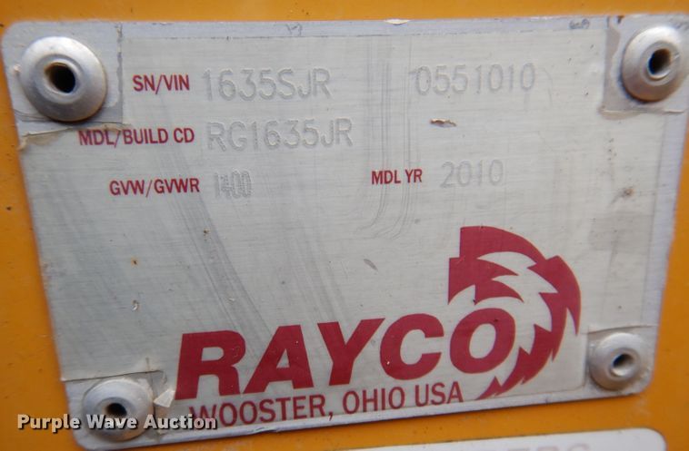 image for item KA9454 2010 Rayco RG1635 Super Jr.  stump grinder