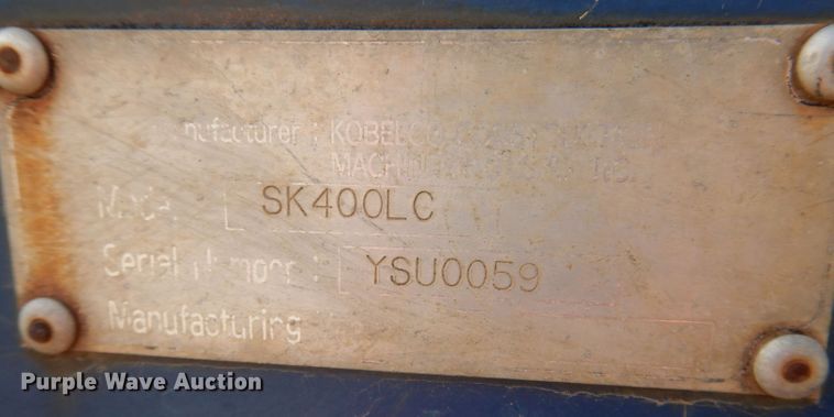 image for item KA9461 1994 Kobelco SK400LC-III  excavator