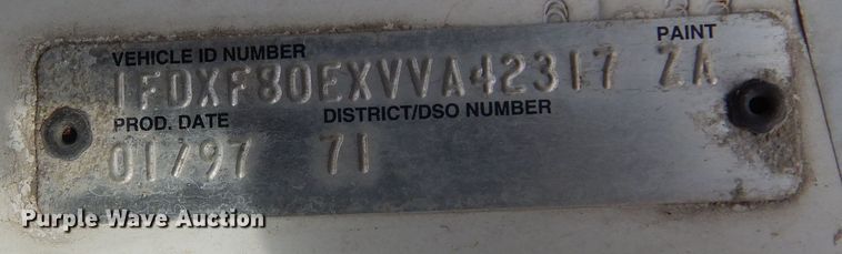 image for item KA9465 1997 Ford F800  utility / service truck