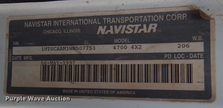 image for item KA9475 1998 International 4700  flatbed truck