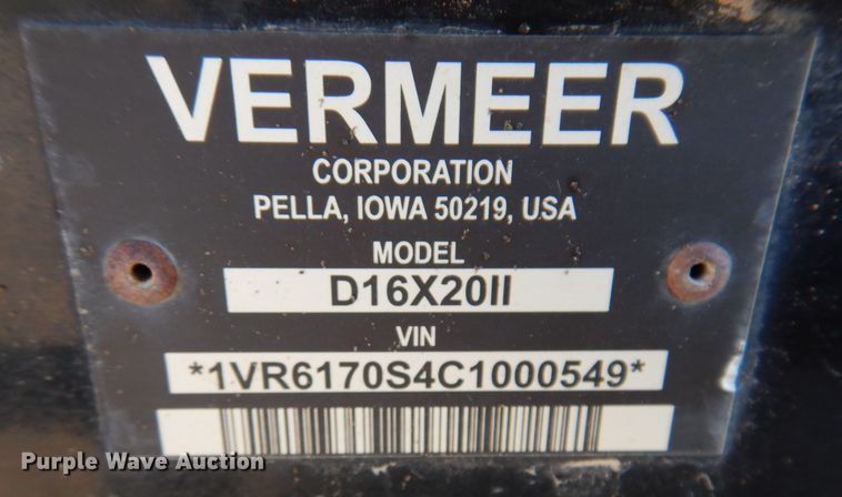 image for item KA9494 2012 Vermeer D16X20II  directional boring unit