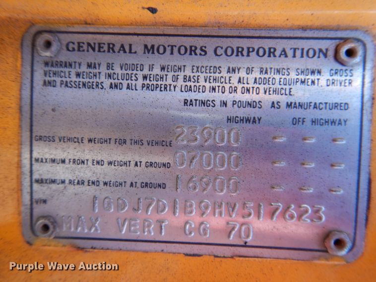 image for item KA9594 1987 GMC Sierra  flatbed truck