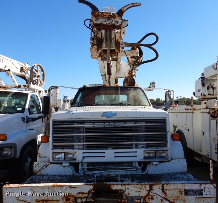 image for item KA9597 1988 Chevrolet Kodiak C70  digger derrick truck