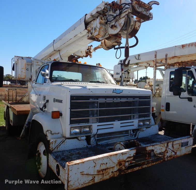 image for item KA9597 1988 Chevrolet Kodiak C70  digger derrick truck