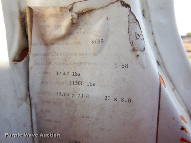 image for item KA9597 1988 Chevrolet Kodiak C70  digger derrick truck