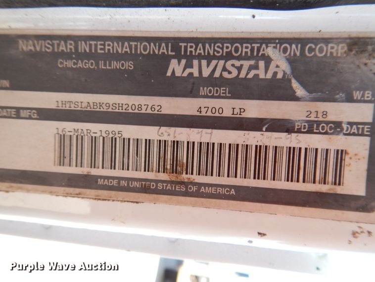 image for item KA9598 1995 International 4700  dump truck