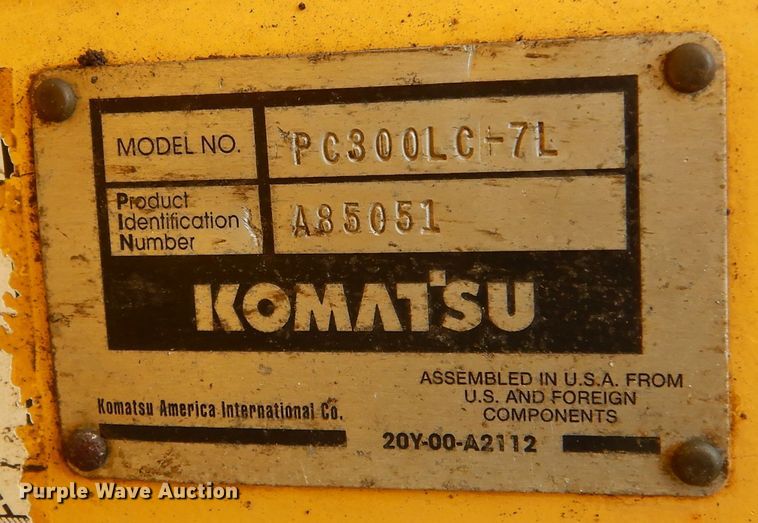 image for item KO9221 2002 Komatsu PC300LC-7L  excavator