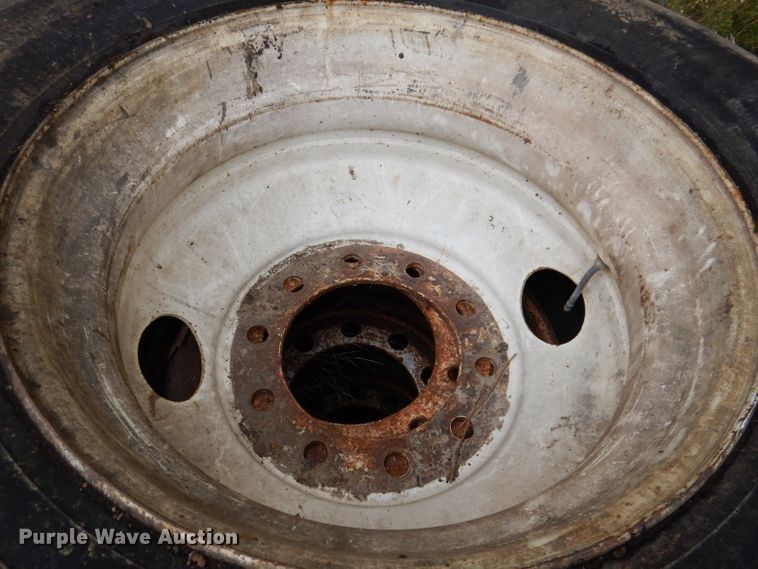 image for item KY9688 (4) 11R22.5 tires and wheels