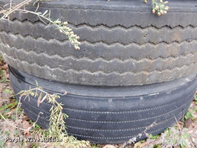 image for item KY9688 (4) 11R22.5 tires and wheels