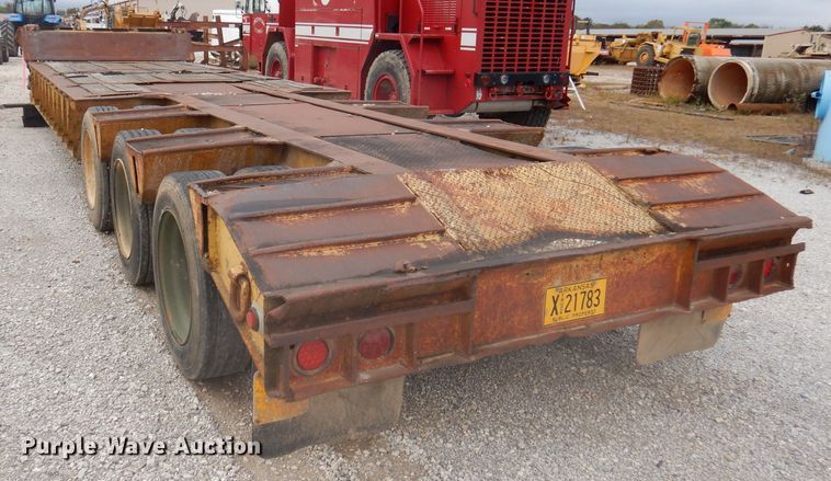 image for item DA5417 1987 lowboy equipment trailer