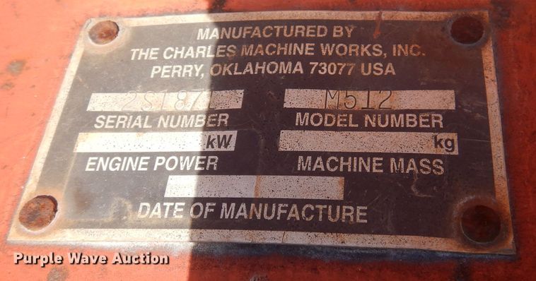 image for item DA5420 1999 Ditch Witch 7610  trencher