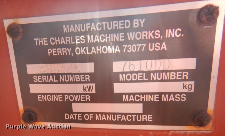 image for item DA5420 1999 Ditch Witch 7610  trencher