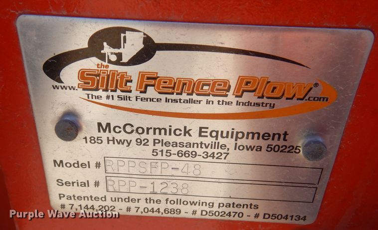 image for item DA5429 RPPSFP-48 skid steer silt fence plow