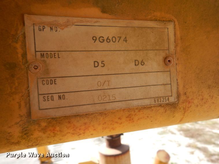 image for item DA5467 1980 Caterpillar D6D  dozer