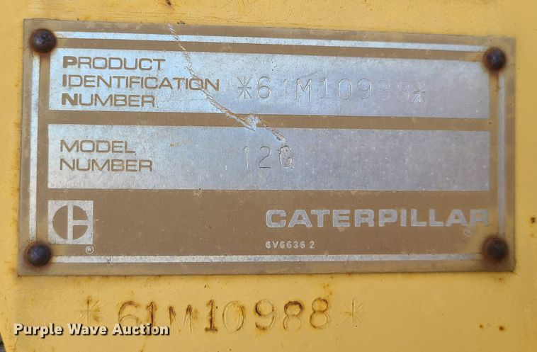 image for item DK1308 1985 Caterpillar 12G  motor grader