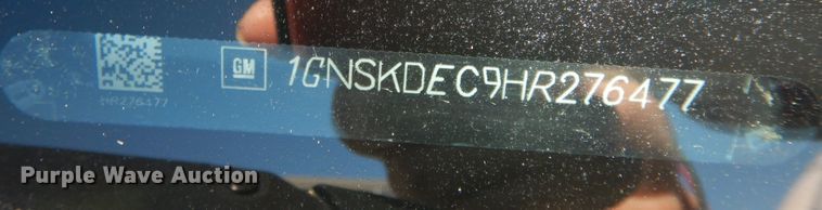 image for item DK3064 2017 Chevrolet Tahoe Police  SUV