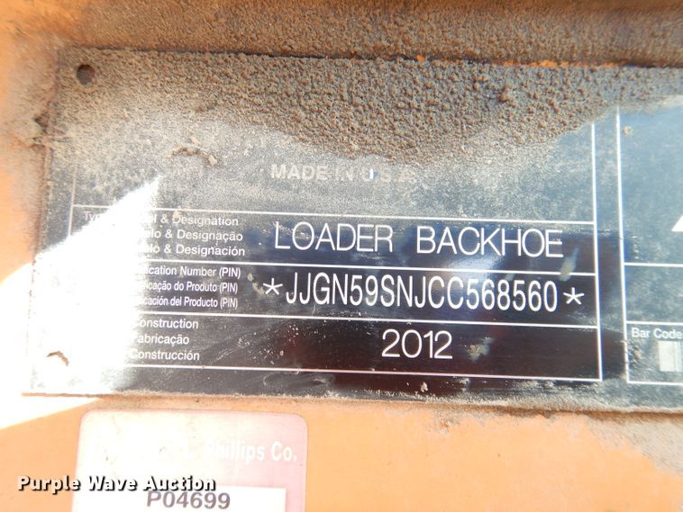 image for item DK3070 2012 Case 590 Super N  backhoe