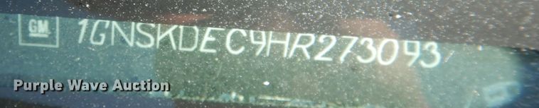 image for item DK3072 2017 Chevrolet Tahoe Police  SUV